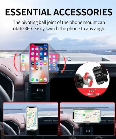 Car Phone Holder for 2021 2022 2023 2024 Ford F-150 Accessories, 360° Rotation Phone Mount Compatible with MagSafe, Cell Phone Holder Does Not Affect Air Vent in Saudi Arabia