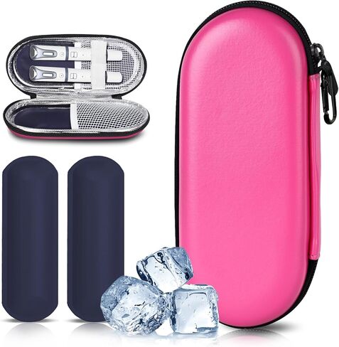 Mosla Insulin Cooler Travel Case with 2 Ice Packs for Insulin Pen Portable Medical Cooler Bag for Diabetes and Other Diabetic Supplies in Kuwait