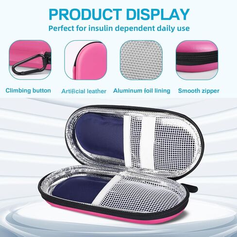 Mosla Insulin Cooler Travel Case with 2 Ice Packs for Insulin Pen Portable Medical Cooler Bag for Diabetes and Other Diabetic Supplies in Kuwait