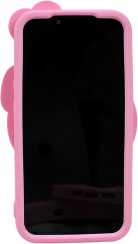 علبة الرسوم المتحركة لـ iPhone 15 6.1 "، Fashion Cute 3D Kitty Kawaii silicone Animal tective gel shockof gel cover for Kids Women Girls Boys (Black) in Kuwait