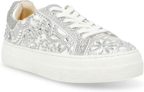 Betsey Johnson Women's Reily Sneaker, Light Gold, 9 in Saudi Arabia