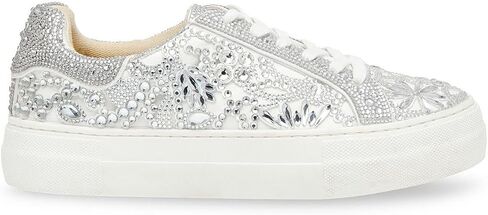 Betsey Johnson Women's Reily Sneaker, Light Gold, 9 in Saudi Arabia