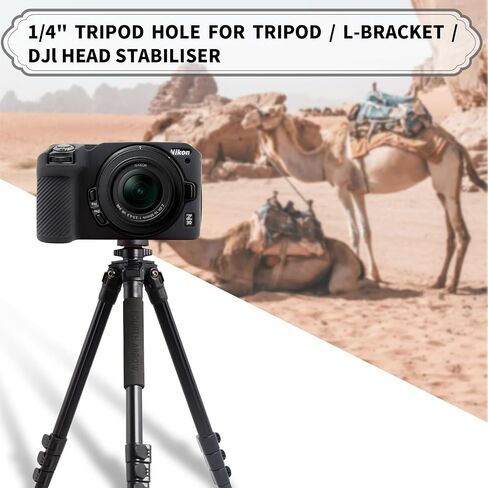 علبة كاميرا سهلة لكاميرا Nikon Z30 ، علبة السيليكون الناعمة الرفيعة التي تحمل غطاء حقيبة سفر غلاف مكافحة الكاميرا في جسم البشرة السوداء in Kuwait