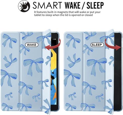 Case Bow Bow Pad Dark Blue Case لـ IPAD 10th Generation Case 10.9 بوصة-2022 ، مع قلم القلم الرصاص-Auuto Wake/Sleep ، واجهات الصدمات المقاومة للصدمات. in Kuwait