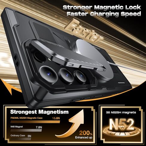 for Samsung Galaxy S22 Ultra/S23 Ultra Case with MagSafe[Built-in Camera Cover Stand][Military-Grade Shockproof][Dual Layer Protection]Heavy Duty Bumper for S22 Ultra/S23 Ultra Phone Case,Black in Kuwait