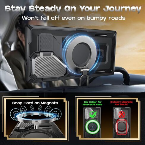 for Samsung Galaxy S22 Ultra/S23 Ultra Case with MagSafe[Built-in Camera Cover Stand][Military-Grade Shockproof][Dual Layer Protection]Heavy Duty Bumper for S22 Ultra/S23 Ultra Phone Case,Black in Kuwait