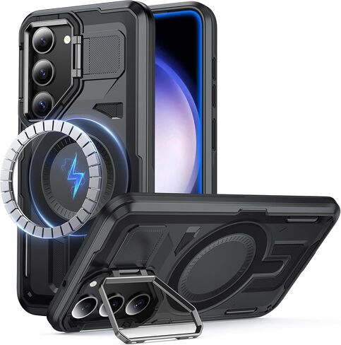 for Samsung Galaxy S22 Ultra/S23 Ultra Case with MagSafe[Built-in Camera Cover Stand][Military-Grade Shockproof][Dual Layer Protection]Heavy Duty Bumper for S22 Ultra/S23 Ultra Phone Case,Black in Kuwait