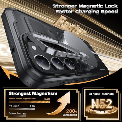 for Samsung Galaxy S22 Ultra/S23 Ultra Case with MagSafe[Built-in Camera Cover Stand][Military-Grade Shockproof][Dual Layer Protection]Heavy Duty Bumper for S22 Ultra/S23 Ultra Phone Case,Black in Kuwait