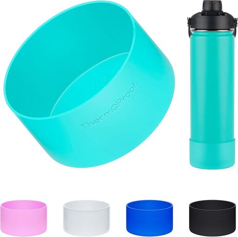 ThermoProof 3" Anti-Slip Protective Silicone Boot for 22oz Water Bottles – Flexible, Stretchable, Non-Toxic, Dishwasher-Safe, and Fits Other Brands’ Bottles (Black, 3 Inches) in Saudi Arabia