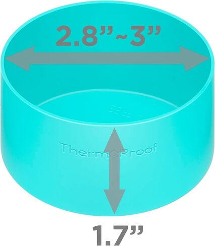 ThermoProof 3" Anti-Slip Protective Silicone Boot for 22oz Water Bottles – Flexible, Stretchable, Non-Toxic, Dishwasher-Safe, and Fits Other Brands’ Bottles (Black, 3 Inches) in Saudi Arabia