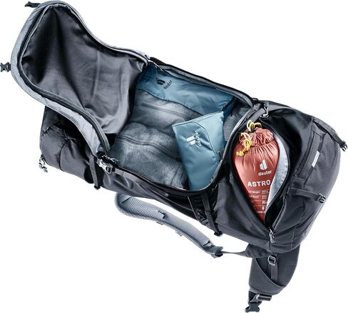 Deuter Voyager 65+10 حقيبة تحمل على الظهر ، الأسود in Saudi Arabia