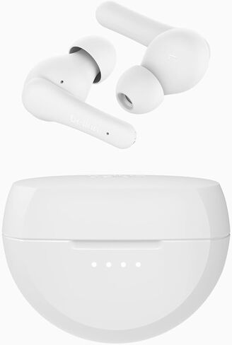 Belkin SoundForm Rhythm True Wireless Earbuds with Built-in Microphone, USB-C Fast Charging, 28H Battery Life, IPX5 Water Resistance - Bluetooth Earbuds for iPhone, iPad, Galaxy, Pixel, & More - Black in Saudi Arabia