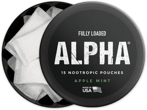 Fully Loaded Alpha Nootropic Pouches (Mango) - 5 Cans - 15 Pouches per can -Effective Nootropic Delivery, Nic Pouch Replacement - Faster Absorption, Alpha GPC, L-Tyrosine, GABA in Kuwait