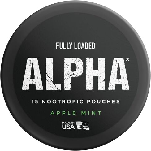 Fully Loaded Alpha Nootropic Pouches (Mango) - 5 Cans - 15 Pouches per can -Effective Nootropic Delivery, Nic Pouch Replacement - Faster Absorption, Alpha GPC, L-Tyrosine, GABA in Kuwait