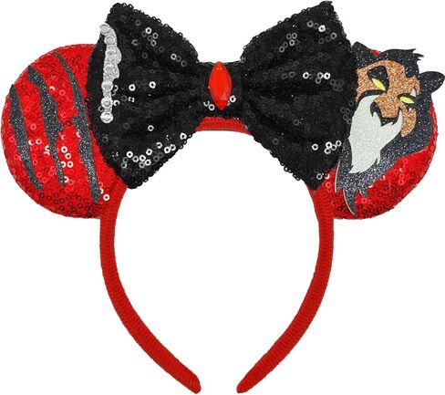 Bow Ears Headbands for Women, Glitter Moana's Frangipani Mouse Ears Headbands for Adult, Costume Birthday Party Decorations Hair Accessory in Saudi Arabia