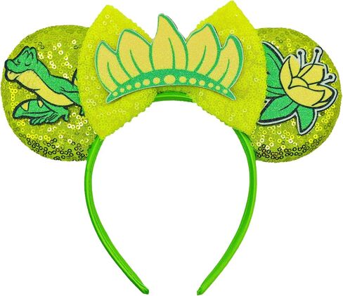 Bow Ears Headbands for Women, Glitter Moana's Frangipani Mouse Ears Headbands for Adult, Costume Birthday Party Decorations Hair Accessory in Saudi Arabia