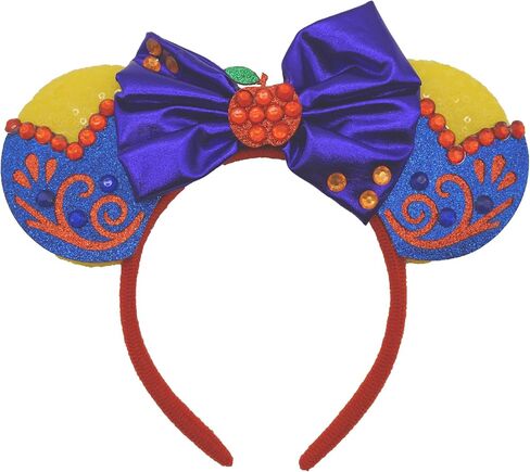 Bow Ears Headbands for Women, Glitter Moana's Frangipani Mouse Ears Headbands for Adult, Costume Birthday Party Decorations Hair Accessory in Saudi Arabia