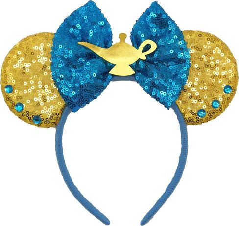 Bow Ears Headbands for Women, Glitter Moana's Frangipani Mouse Ears Headbands for Adult, Costume Birthday Party Decorations Hair Accessory in Saudi Arabia