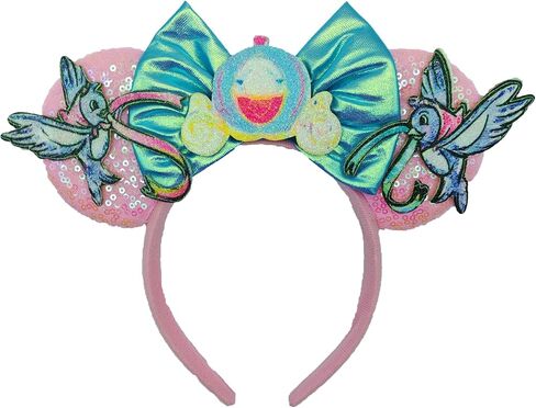 Bow Ears Headbands for Women, Glitter Moana's Frangipani Mouse Ears Headbands for Adult, Costume Birthday Party Decorations Hair Accessory in Saudi Arabia