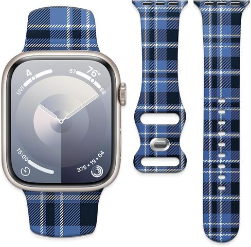 شاهد نطاقًا متوافقًا مع Apple Watch 38mm 40mm 41mm 42mm 44mm 45mm 45 مم معصم سيليكون ناعم الاستعاش بديل مع مشبك كلاسيكي لسلسلة Iwatch Se 8 7 6 5 4 3 2 1 utral للنساء in Kuwait