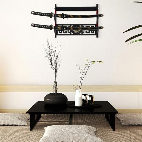 Barydat Katana Mount Sword Holder Stand Wall Mount Katana Samurai Sword Display Rack Hanger Gifts for Christmas Japanese Wakizashi Katana Samurai Sword Hobby Collection for Men (3 Tier) in Kuwait