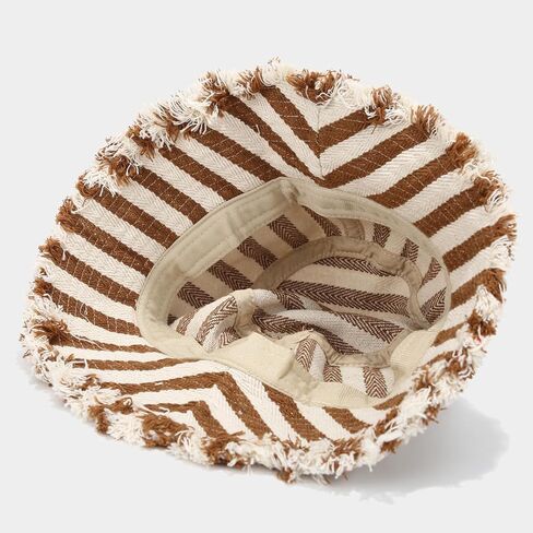 Quanhaigou Frayed Unisex Sun Hats, Fashion Beach Bucket Hat for Men Women,Summer Outdoor Boy's Girls Boonie Cap in Kuwait