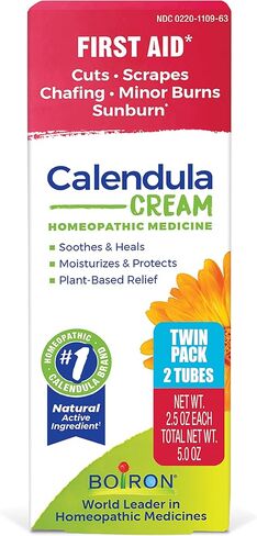 Boiron Calendula Cream for First Aid, Minor Burns, Cuts, Scrapes, Insect Bits and Sunburn - 2.5 oz in Kuwait