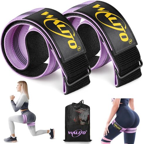 BFR Booty Bands for Women Glutes - Blood Flow Restriction Bands with Weekly Plan for Legs, Butt & Hip Building, Occlusion Bands for Workouts, Best Fabric Bands for Squat Butt & Thigh in Kuwait