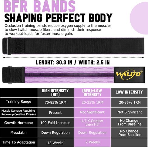 BFR Booty Bands for Women Glutes - Blood Flow Restriction Bands with Weekly Plan for Legs, Butt & Hip Building, Occlusion Bands for Workouts, Best Fabric Bands for Squat Butt & Thigh in Kuwait