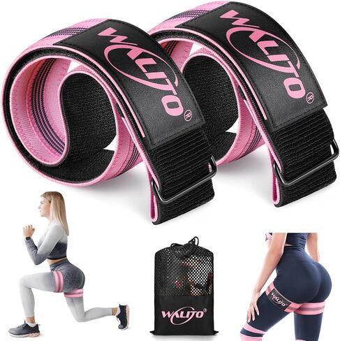 BFR Booty Bands for Women Glutes - Blood Flow Restriction Bands with Weekly Plan for Legs, Butt & Hip Building, Occlusion Bands for Workouts, Best Fabric Bands for Squat Butt & Thigh in Kuwait