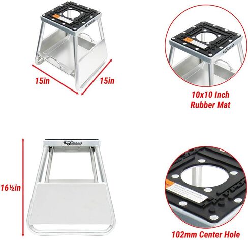 Pit Posse PP277BU-KIT Motorcycle Dirt Bike Panel Stand with Holder Hook for Trailer Garage Organization- Aluminum MX Stand- Compatible with Honda Yamaha Kawasaki- Blue in Saudi Arabia