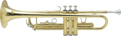 Gold Copper Trumpet with Phosphor Copper Leadpipe.Student/School Bb Trumpet .7C Mouthpiece,Cloth,Gloves,ABS Hard Shell BbTrumpet Case. (Black) in Kuwait