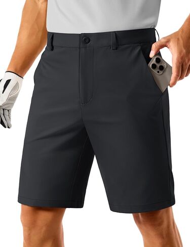 TACVASEN Men's Golf Shorts 9" Stretch Dress Work Shorts Quick Dry Lightweight Casual Flat Front Shorts with 4 Pockets in Kuwait