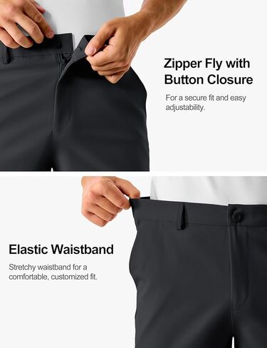 TACVASEN Men's Golf Shorts 9" Stretch Dress Work Shorts Quick Dry Lightweight Casual Flat Front Shorts with 4 Pockets in Kuwait