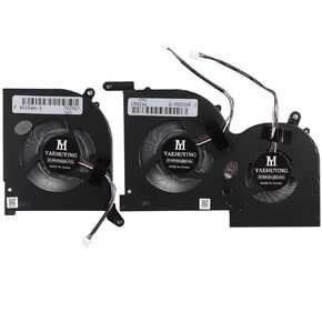 New CPU+GPU Fan Replacement for MSI GS66 Stealth MS-16V5 GS66-12U (12th Gen Processor) 12UE 12UG 12UH 12UGS 12UHS, P/N: MS-16V5 16V5-CPU 16V4-G-CW DC5V 1.0A