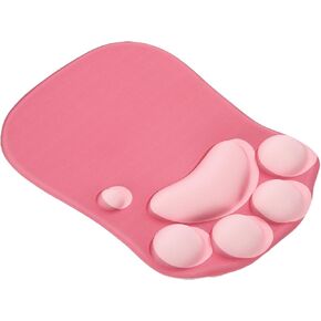PATIKIL Gel Mouse Pad with Wrist Rest, Ergonomic Mouse Pad Cat's Paw Comfortable Memory Foam Non-Slip Base Soft for Computer Laptop Office, Pink