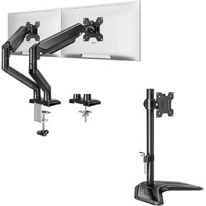 MOUNTUP Freestanding Single Monitor Stand Bundle Dual Monitor Stand