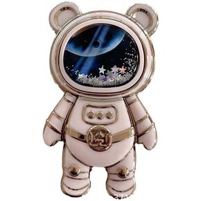 Pink Cute Phone Stand Holder,Cell Phone Astronaut Hidden Kickstand for Desk,Astronaut Phone Holder,Adjustable Tablet Phone Ring Stand with 3D Moving Star Sequins,Gift for Women Girl Cell Phone Stands
