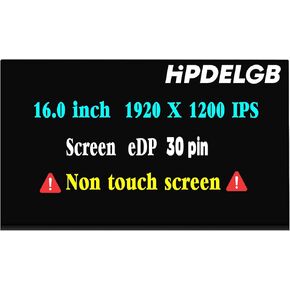 Replacement for Dell Inspiron 16 5630 5640 5635 5645 NV160WUM-N42 NV160WUM-N44 NV160WUM-N45 LCD Display Screen Replacement Panel 1920x1200 IPS 30Pin Non-Touch Screen