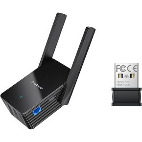 BrosTrend WiFi 6 AX3000 WiFi to Ethernet Adapter with RJ45 Gigabit Port + BrosTrend AX300 Nano USB WiFi 6 Adapter Bundle