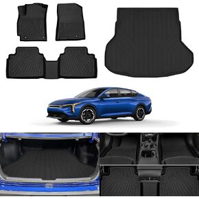 Fit 2019-2023 2024 Toyota Rav4 Floor Mats Trunk Mat Rear Cargo Liner All Weather Back Seat Protector Backrest Mat for Toyota Rav4 Accessories (Backrest Mat+Cargo Liner+Floor Mats)