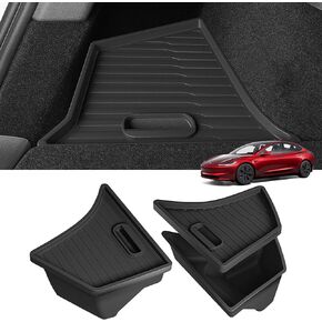 2022-2024 Tesla Model Y Rear Trunk Storage Bins 5-Seater,Tesla Trunk Side Storage Box with Lids Rear Trunk Organizer Set of 2 for Tesla Model Y After July 2022