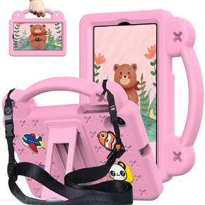 for Onn 11 inch Tablet Pro Case (2024) Model 100146660, with Strap Stand Handle, Kids EVA Cover for Walmart Surf Onn Tablet Pro 11 inch Case, Pink