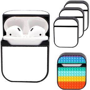 Sublimation Blank Case Compatible with AirPods/AirPods 2 - Black DIY Plastic Cover Made by INNOSUB USA