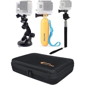 Universal Action Camera Accessories with Large Carrying Case Travel Storage Bag Compatible with Gopro Series Action Camera