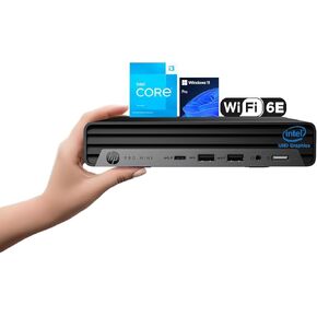 HP 2025 Pro 400 G9 Mini PC Desktop Computer, Latest 13th Gen Intel Core i3 CPU, 32GB DDR5 RAM, 1TB PCIe SSD, Triple 4K Display Support, USB-C, Bluetooth 5.2, WiFi 6E, KB&Mouse, Windows 11 Pro