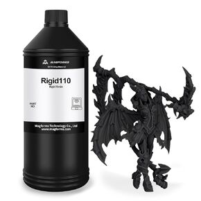 Rigid110 3D Resin with Ultra-high Rigidity & Strength for Functional Parts, High Precision Engineering Resin for LCD DLP 3D Printers (Black, 1000g)