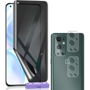 1 حزمة لـ OnePlus 9 Pro Privacy Screen Protector مع واقي عدسة كاميرا 2. سهولة التثبيت ، فيلم TPU مرن مضاد للجاسمة لم يكن زجاجًا مريحًا لـ OnePlus 9 Pro