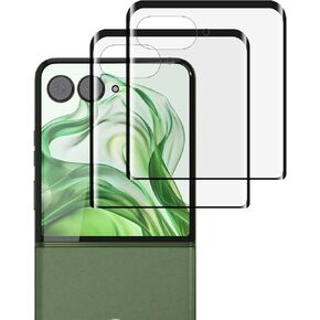(2 Pack) for Motorola Razr+ / Plus 2024 Front Screen Protector, 3D Curved Full Cover Tempered Glass 9H Hardness Anti Scratch Bubble Free Screen Protector for Razr Plus 2024