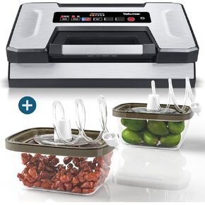 Vacuum Sealer Machine 5186 90Kpa Food Vacuum Sealer Machine Preservation Dry/Moist/Liquid Modes & 2PCS Vacuum Seal Food Storage Containers